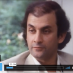 Salman Rushdie now...and in a 1983 interview with John Pilger (images courtesy: salmanrushdie.com)